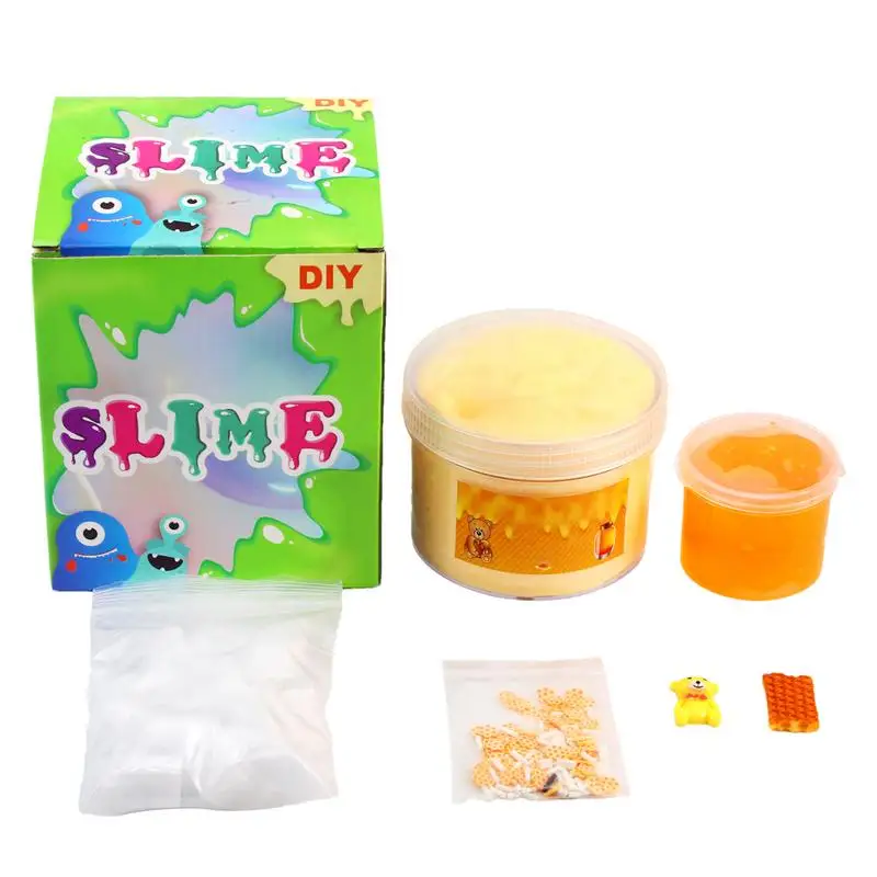 Honey Bear Design Clay Toy DIY Slimes Dodáva ovocné slizy deti vzdelávacie hračky učenie hry slimy voňav