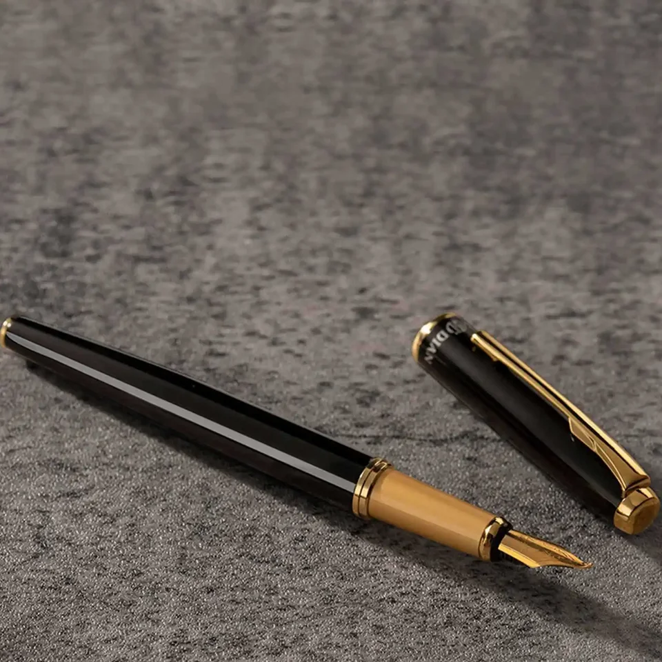 Hongdian 519A fountain pen retro high-end gift pens for students EF F bent nib for calligraphy office school writing supplies