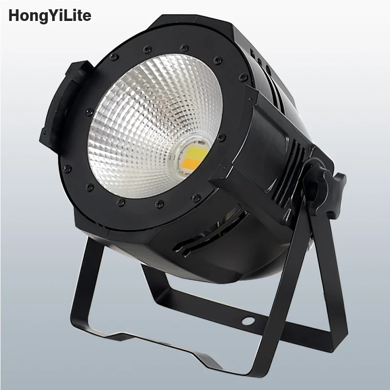 Hongyilite LED PAR LIGHT 100W COB hliník DMX Ovládanie Ovládanie teplého studeného bieleho prania scénická lampa pre dj koncertný večierok svadobný bar