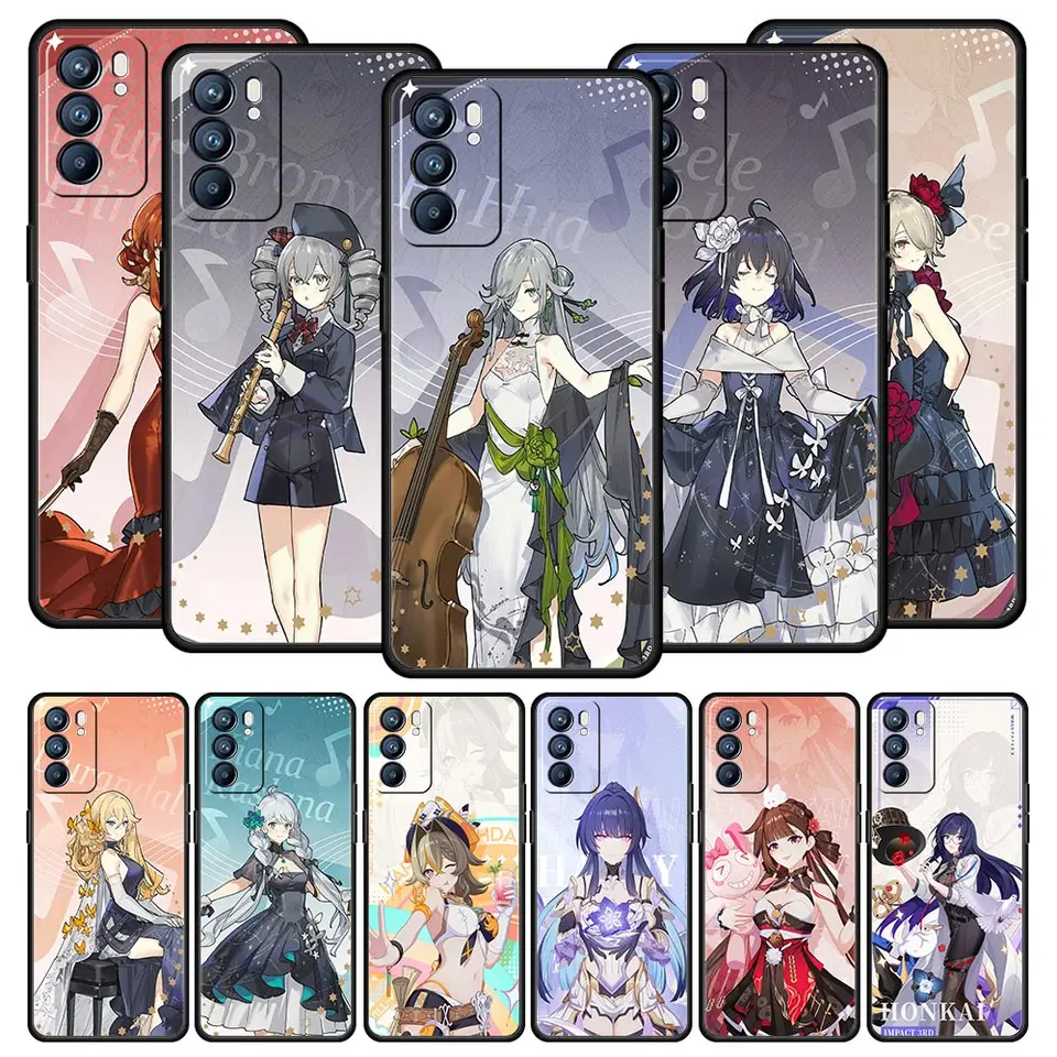 Honkai Impact 3. telefónny prípad pre OPPO Find X6 Pro X5 A54 A53 A52 A9 A9 A15 A95 A17 A16 A76 A74 A57 A31 A3S A3S RENO8 RENO6 PRO 5G Cover 5G Cover