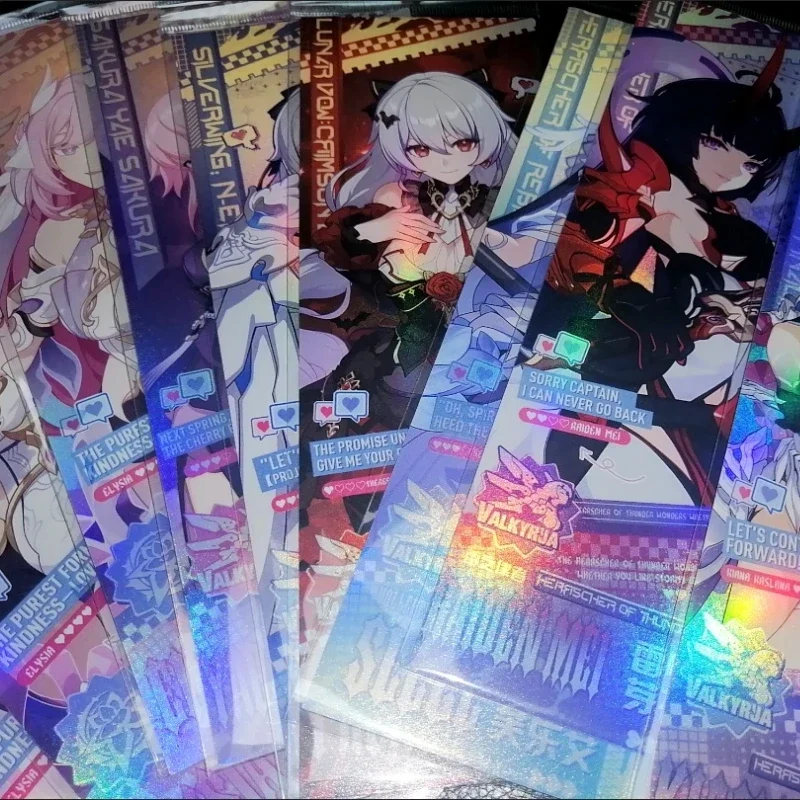 Honkai Impact 3 Valkyrie HD Reverzné smerovanie laserový papierový lístok na papierovú kartu pre fanúšikov pre fanúšikov