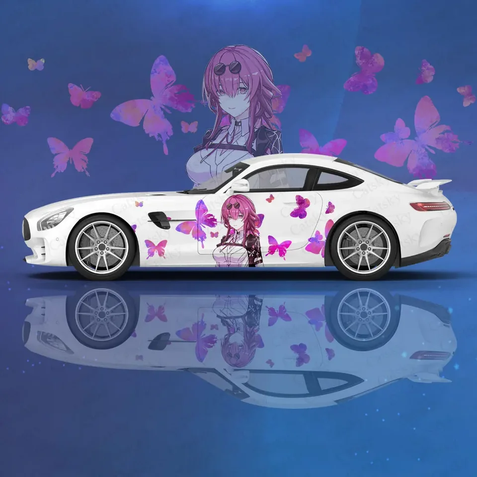 Honkai Star Rail kafka anime nálepky automobilov ITA ladenie automobilu Racing vinyl obthava bočná grafika