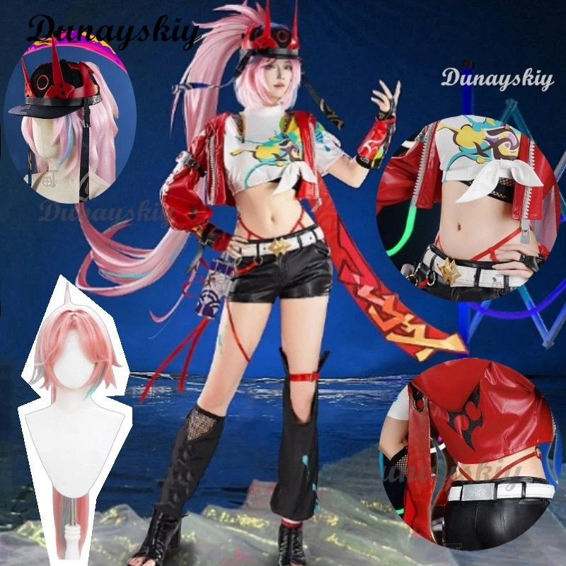 Honkai Star Rail Rappa Cosplay Cosplay kostým parochňou uniforma klobúky s krátkymi galaxiami Ranger props halloween Party Dámske príslušenstvo