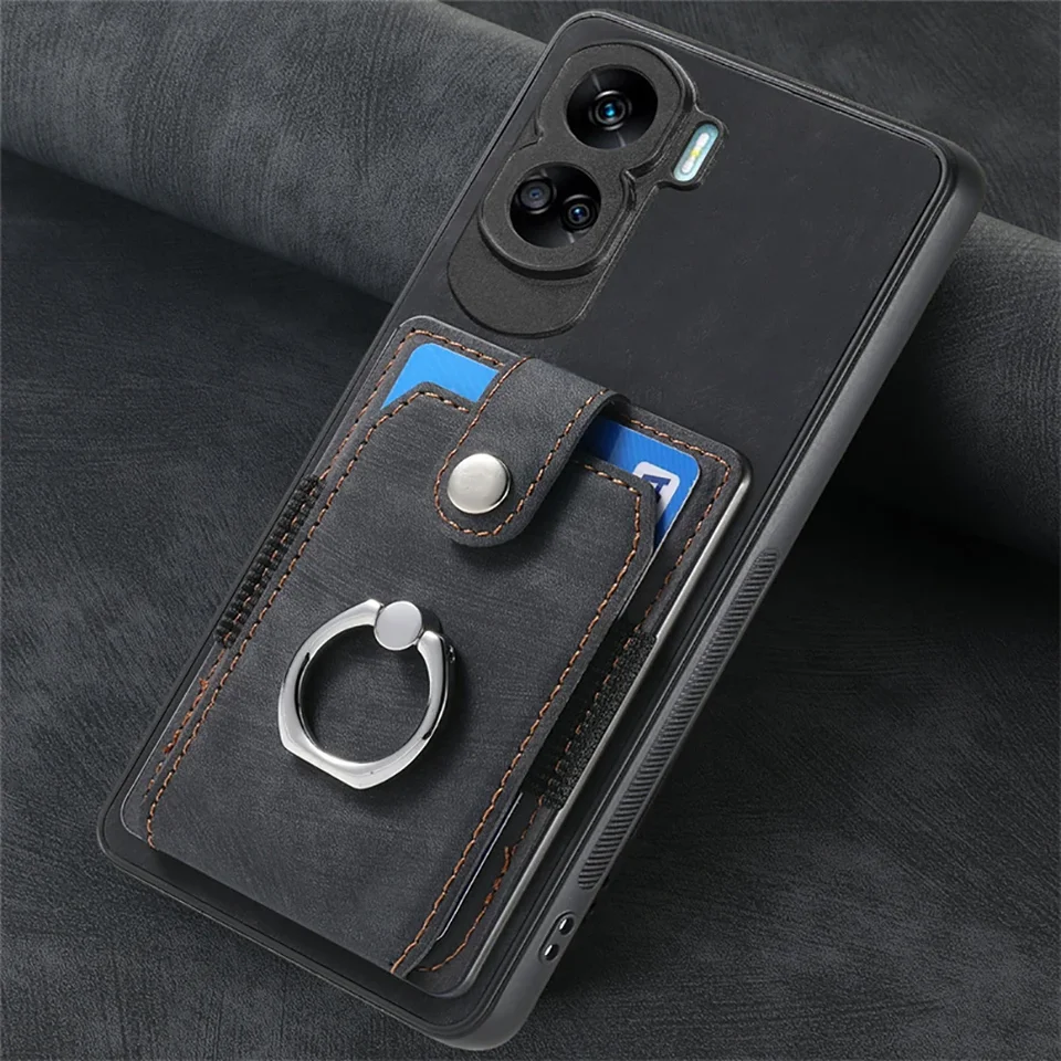 Honor 90 Smart 200 Lite 100 Pro 70 50 5G Luxusný puzdro pre Huawei P60 Koža držiteľ kariet zadný kryt Nova 11 12S 12 Pro Funda