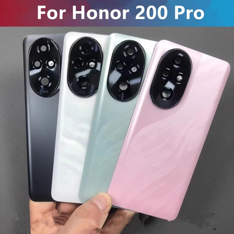 Honor200Pro 200Pro Batériový kryt pre česť 200 Pro zadné puzdro Sklenené puzdro Vymeňte opravu telefónu Náhradné diely + šošovka fotoaparátu
