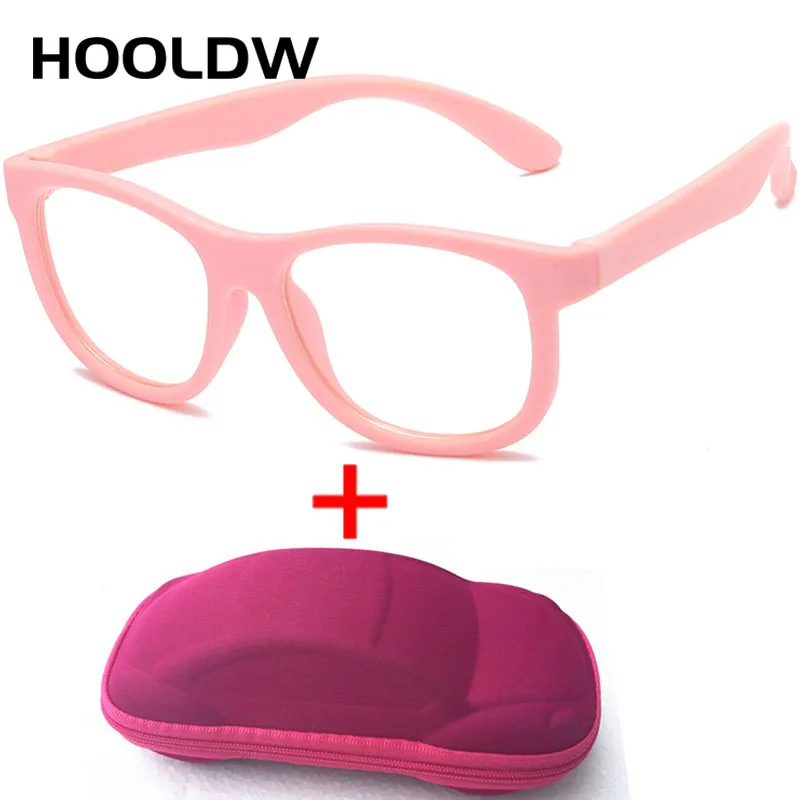 Hooldw Nové modré svetlo Detské okuliare Deti Optický rám okuliare Boy Girl Computer Priehľadné anti reflexné okuliare UV400