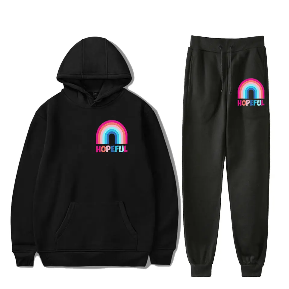 Hopescope Hopeful Logo Vintage 90. rokov Pullover mikina Merch mikiny sada mužov Ženy kapucne nohavice Dvojdielne