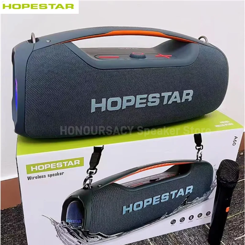 Hopestar A60 100W High-výkonný reproduktor Bluetooth Outdoor Prenosný prenosný bezdrôtový karaoke stereofónny subwoofer s mikrofónom