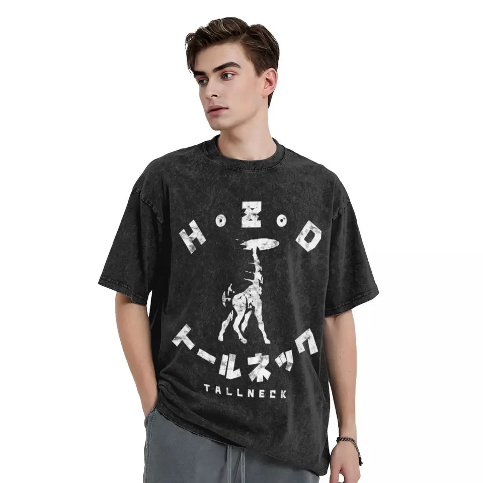 Horizon nula Dawn Tallneck Kanji Tričko Plain Tirls Grafické tričká Slim Fit tričká pre mužov