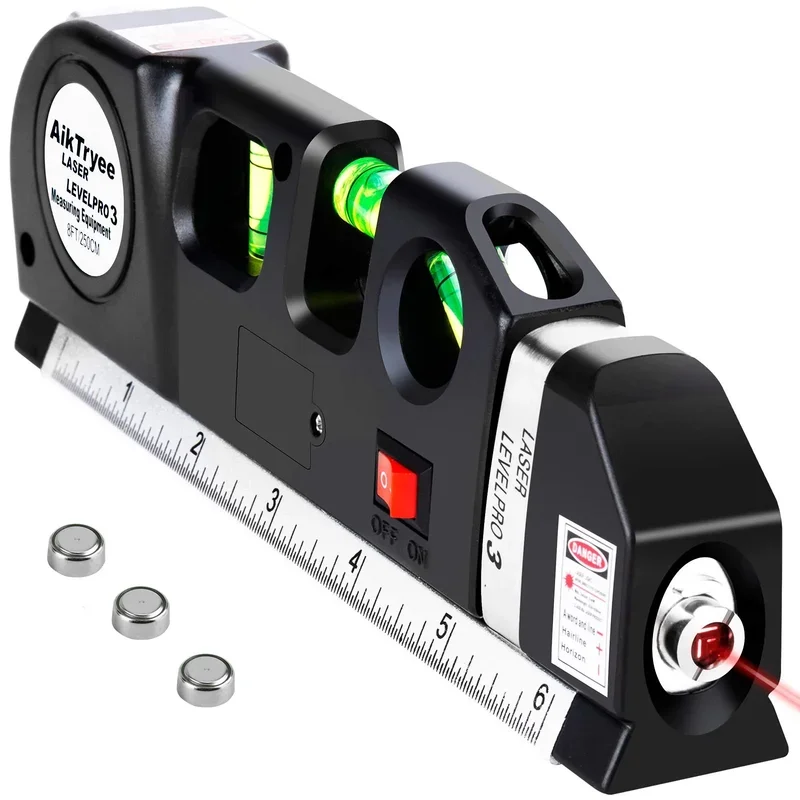 Horizont Horizon laserovej úrovne Vertikálne meranie 8ft Zarovnávací štandard a metrické pravítka viacúčelové meranie