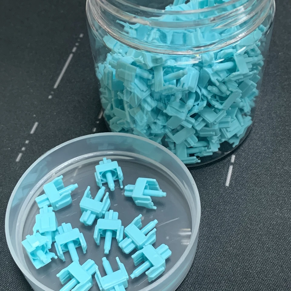 Horlivosť Tealios v2 Sky Blue Klávesnica prepínač Axis príslušenstvo Hmatové spínače Vlastné domáce zviera