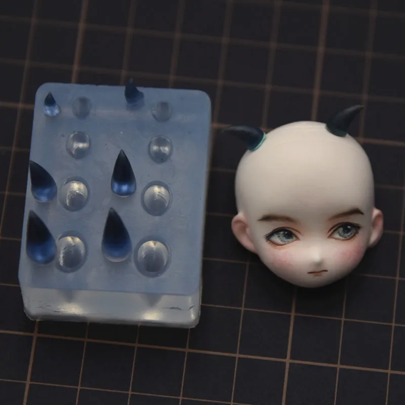 Horn Mini DIY Demon Horn Bullhorn Sheep Ovce Horn Mold Model formy pre OB11 1/12 1/8 BJD Doll Doll