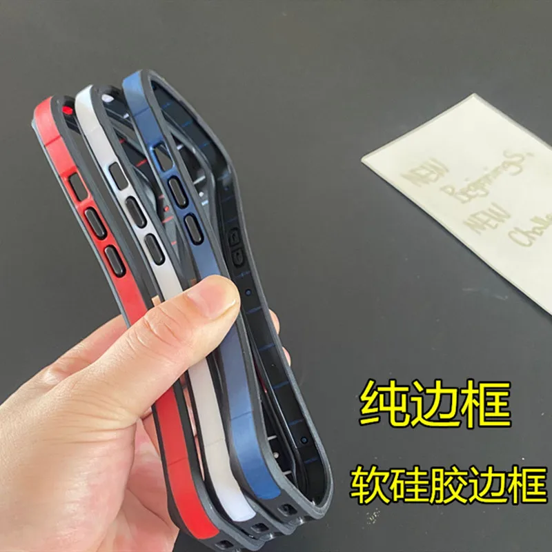 Horný matný nárazníkový rám Soft Soft TPU Bočné puzdro pre iPhone 15 14 13 12 11 Pro Max 15 14 Plus xs xs xr anti-knock ochranný kryt