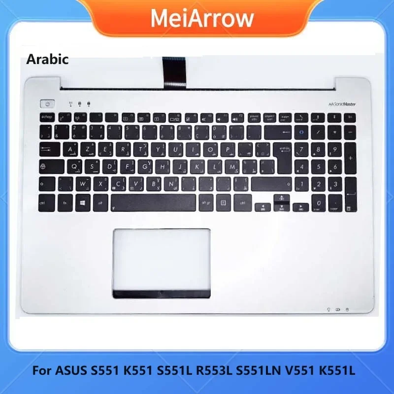 Horný obal Meiararrow New/Org pre ASUS R553L S551LN V551 A551L K551L S551L Palmrest Arabic Keyboard Horná krycia dotyk