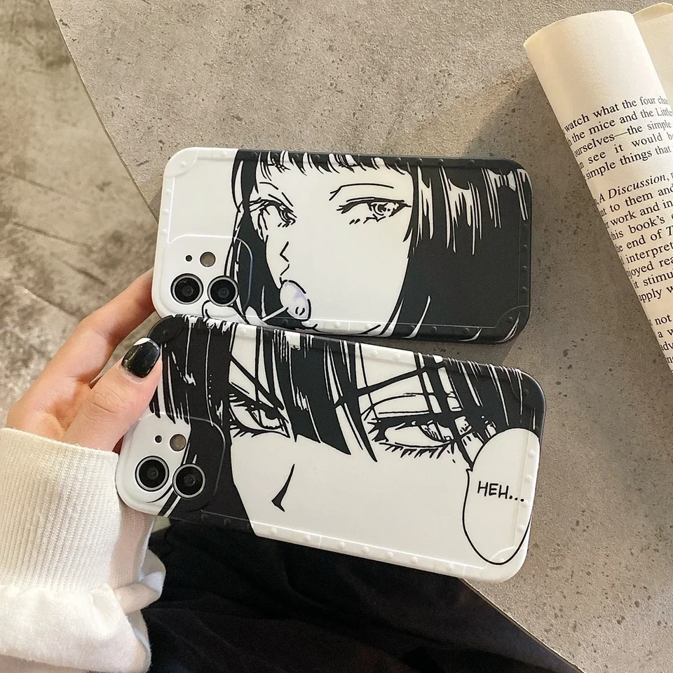 Horor Anime Cartoon Girl Tomie Kawakami Matte Soft Cover Case pre iPhone 15 14 13 12 11 Pro Max