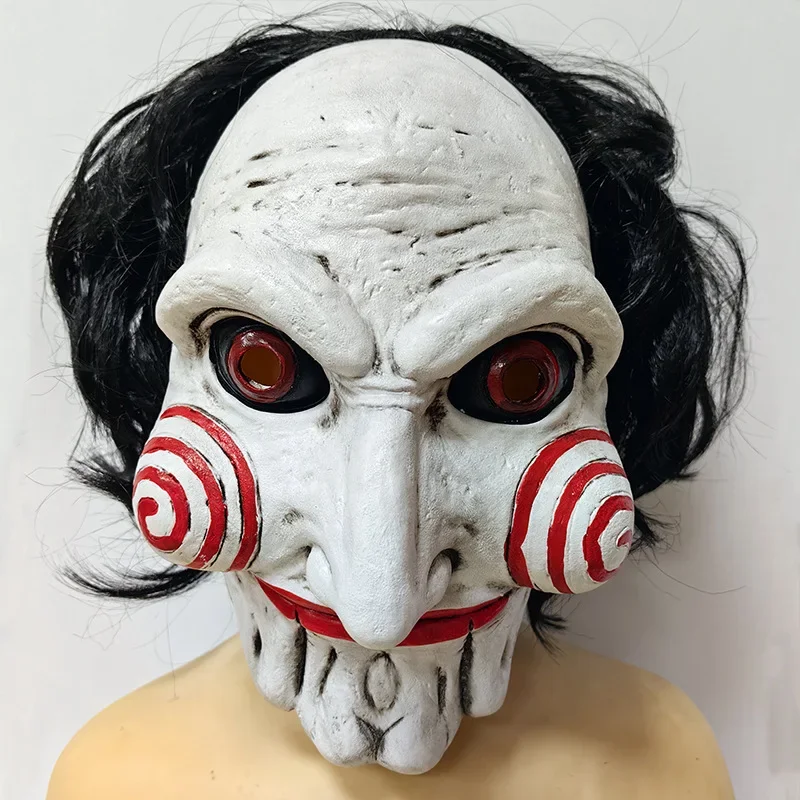 Horor Demon Jigsaw píla maska ​​cosplay píla x strašidelných vrahov latexová prilba Halloween Party Masks masky dospelých o jednu veľkosť
