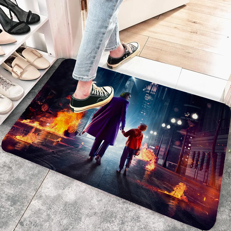 Horor Joker Printed Floor Mat Retro viacerým výberom obývacia izba kuchyňa koberec nekĺzavý moderný domáci dekor