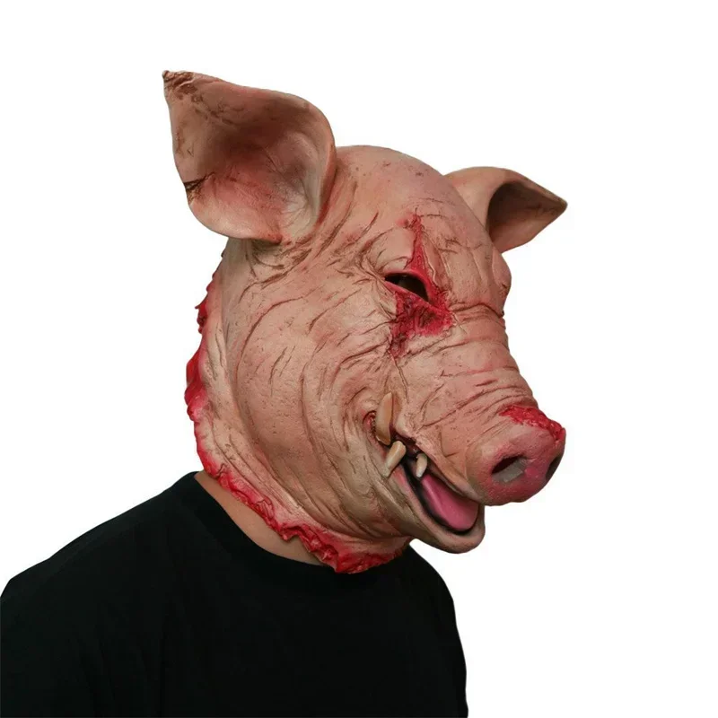 Horor latex zvierat Pig Mask Novinka Halloween Carvial Veľkonočné kostýmy Príslušenstvo Cosplay Wine Party