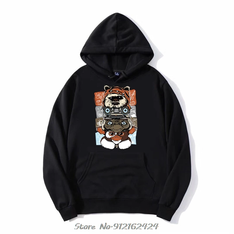 Horor vianočný film 80. rokov LCON s nadmernou kapucňou Novinka Gremlins Gizmo Monster Gremlin Film Pullover Bunder Zip Up Streetwear