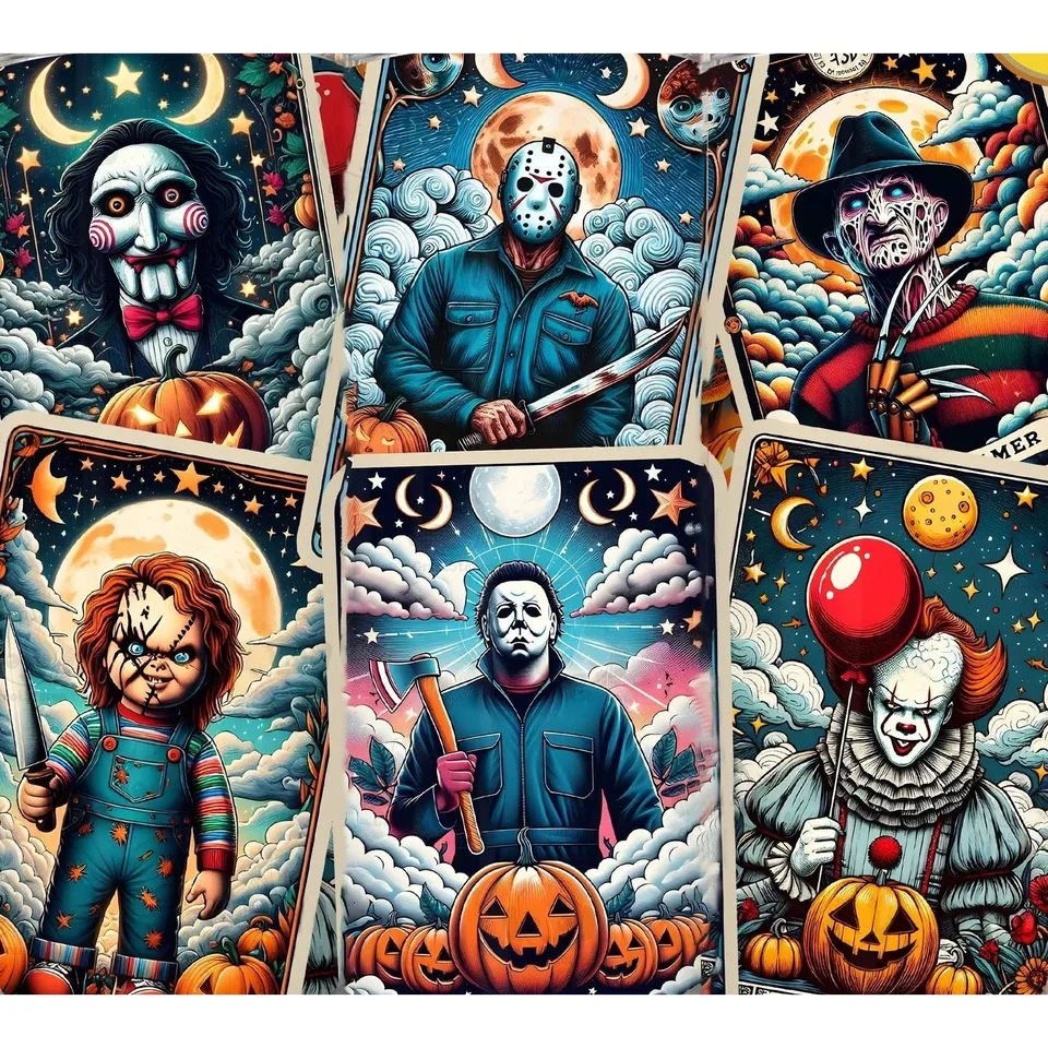 Hororové ikony Fiends 5D diamant maľba klasická filmová postava Mozaik krížový steh horor darebák Halloween Party dekorácie