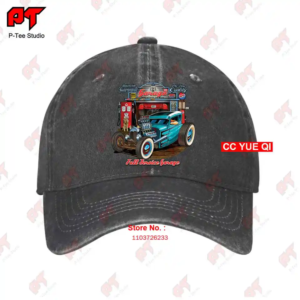 Horúca garáž historická trasa 66 Old School Drag Ra.cing Baseball Caps Truck Cap VDSM
