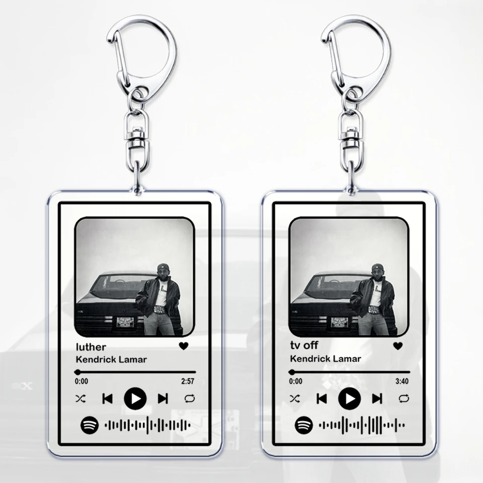 Horúca hip hopová rapová speváčka Keychains for Women Man Accessories Bag Gnx Music Album Playlist Code Keying šperky Rapper Fanúšikovia darčeky