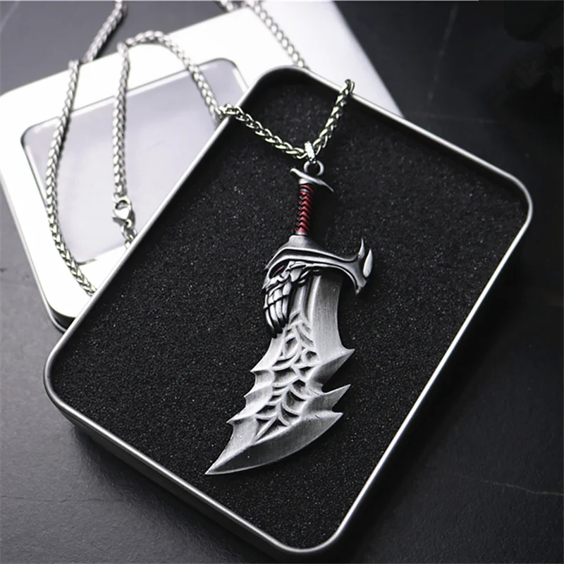Horúca hra God of War 4 Prckalce for Men Kratos Weapon Prívesky Blades of Chaos Keychain Friendys Darček šperky kúzlo doplnky