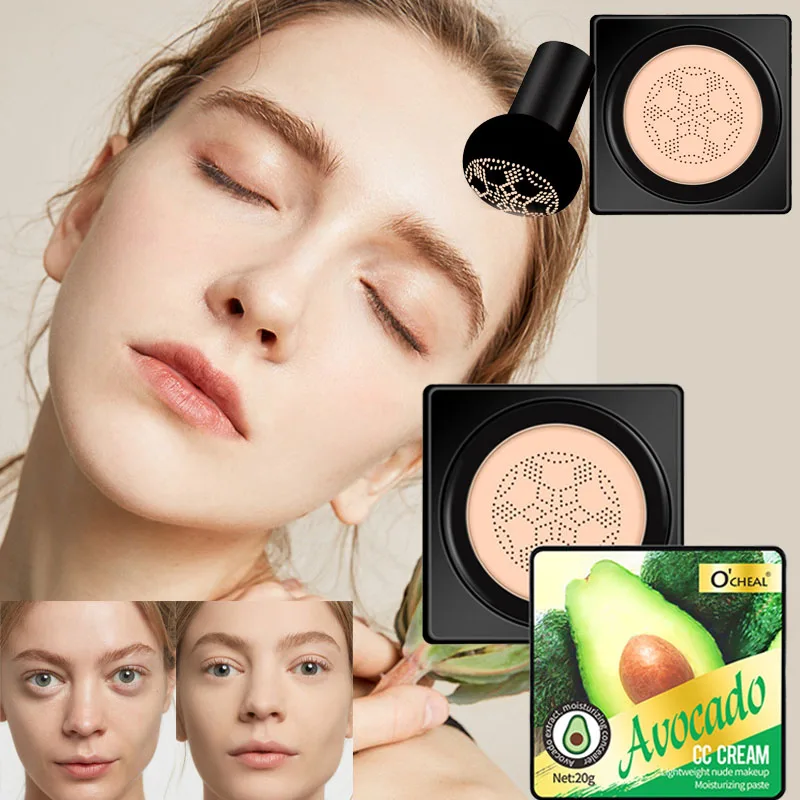 Horúca kráska dievčatka make -up húb hlava vzduchový vankúš Makeup zvlhčujúci základ rozjasnenie BB smotany bieliace maquiagem