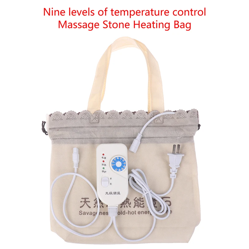 Horúca masáž kamenný ohrievač elektrické vykurovacie vrecko Body Spa Relax Pain Relief Hot Rocks Masážne kamene Ohrievač ohrievača