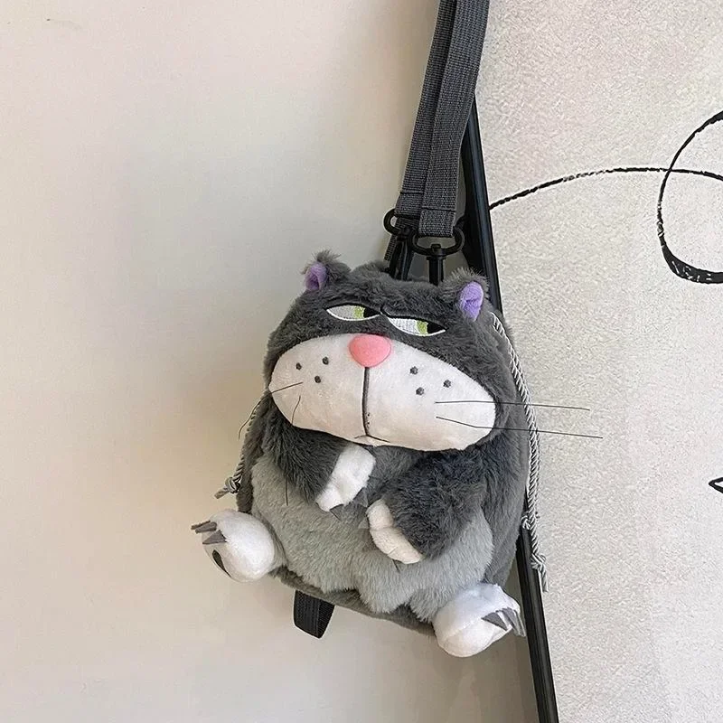 Horúca roztomilá karikatúra francúzska mačka taška Dámska populárna všestranná plyšová bábika Messenger taška karikatúra školská taška Mochila