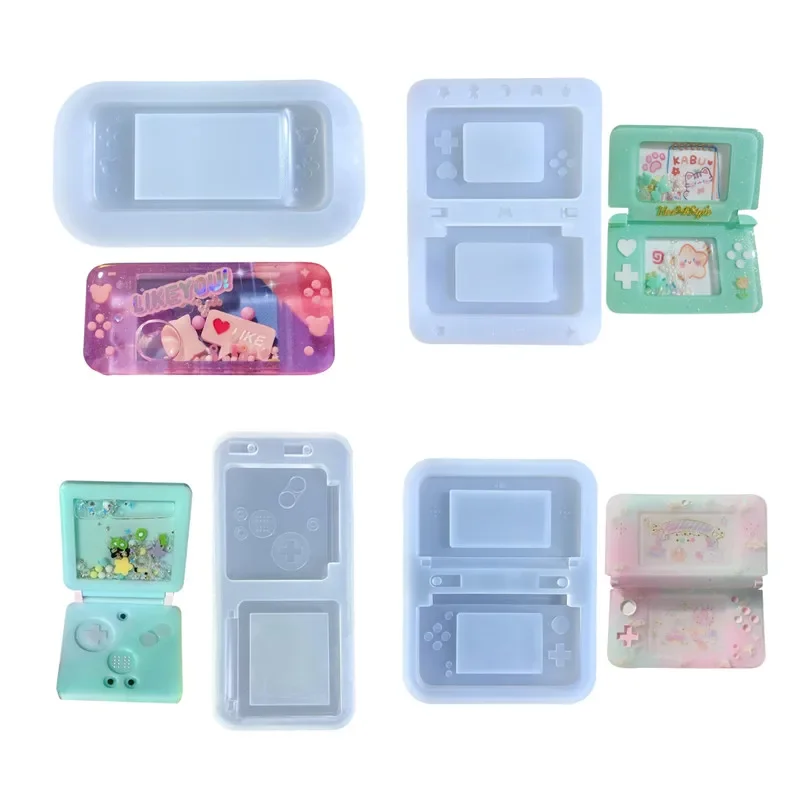 Horúca skladacia hra Game Game Console Silikone Fold Foll Resin Shaker Fold for Pendant šperky Keychain výroba