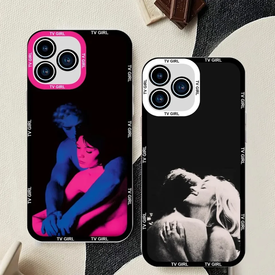 Horúca skupina T-TV Girl Pase pre Samsung Galaxy S23 S22 S21 S20 S10 Plus Lite Ultra Transparent Shell