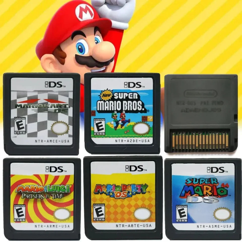 Horúca séria Mario Series DS Games Super Mario Bros Video Game Console Card Mario Kart Mario Party pre NDSL 2DS 3DS