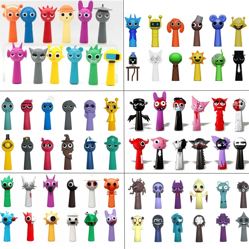 Horúce 12ks/set sprunki figúrky režim hračky Sprunki Incredibox Action Figures Sprunki Game Cartoon Birthday Darček vianočný darček