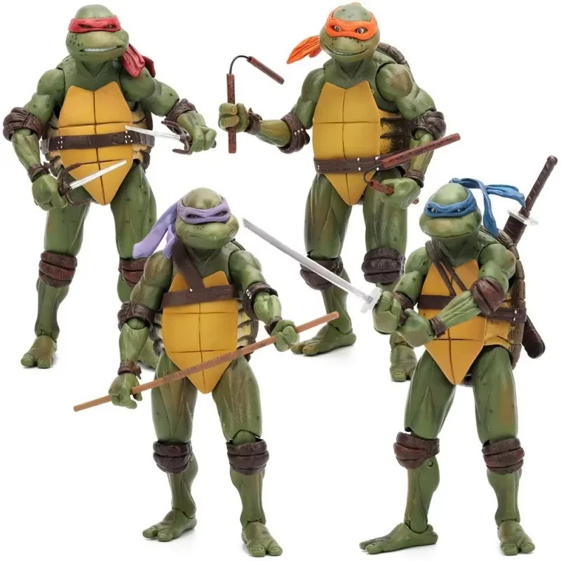 Horúce 16cm NECA postava Ninja Turtle Anime Figures 1990 Film verzia Limited Edition Figurine Zbierka Zbierka dekorácie Desktop Modely