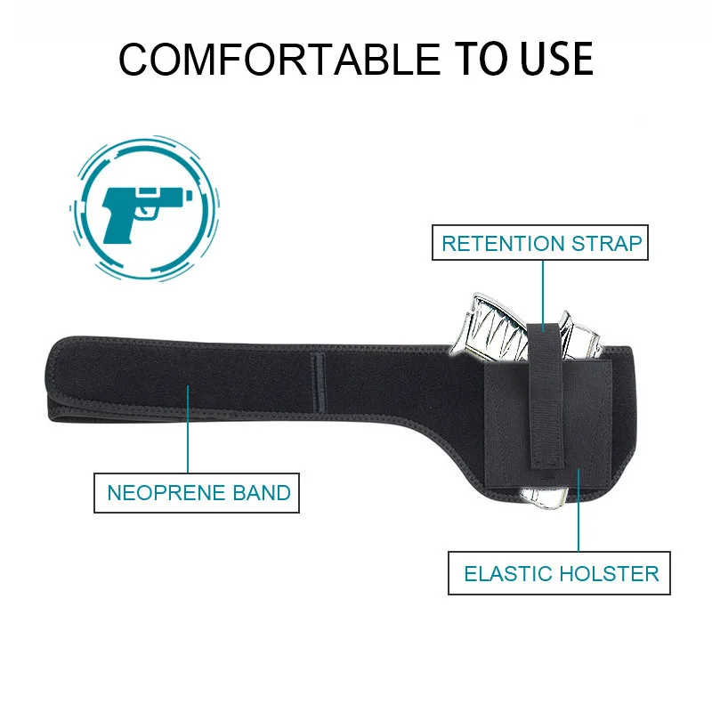 Horúce 1pc vonkajšie pištoľ Polster Multifunkčný skrytý nosný pás Universal Stock Belt pištoľ pre taktické vybavenie