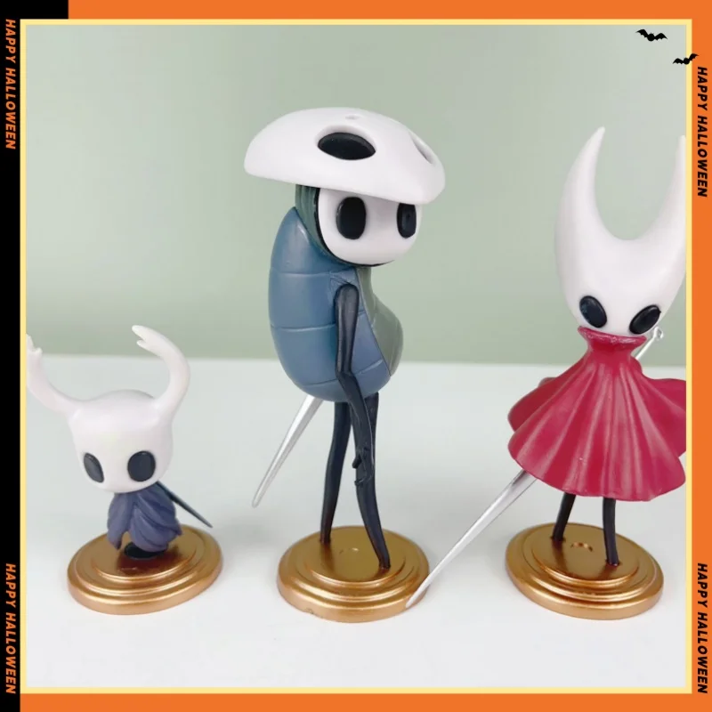 Horúce 3ks Anime Hollow Knight postava GK Hollow Knight Anime Obrázok Game Accessories Figurine PVC Model Model Doll Hračky darček