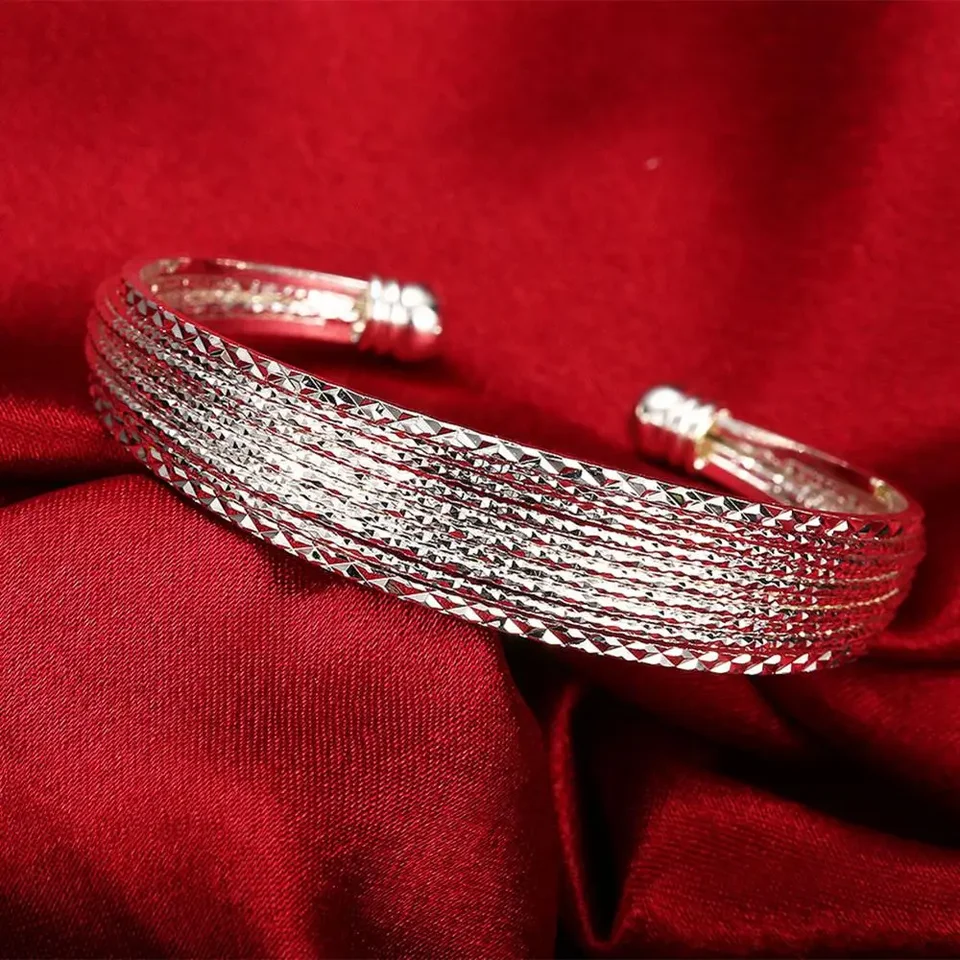 Horúce 925 Sterling Silver Luxury Lucky Reťaz náramky náramky náramky