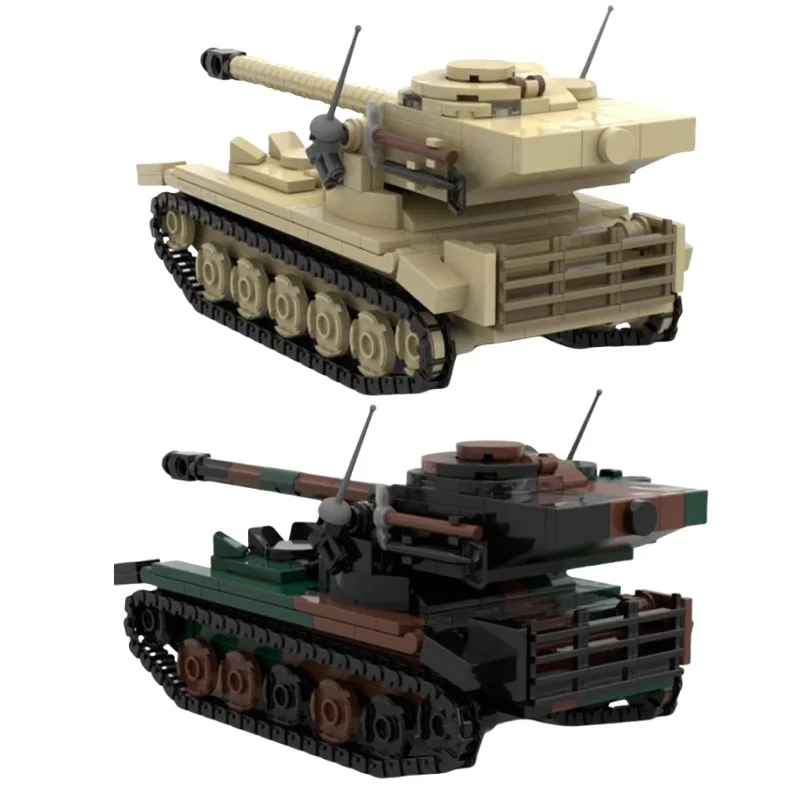 Horúce AMX-13 Light Tank Model Vojenské domácich majstrov zostavujú tehly stavebné bloky Vzdelávacie hračky Vojenské akčné modely narodeninové darčeky