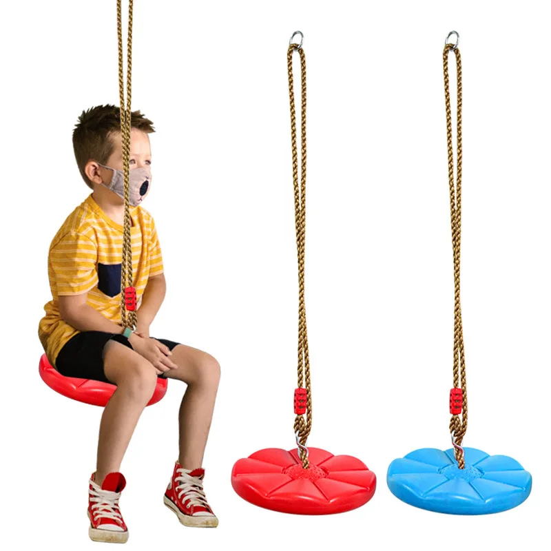 Horúce deti plasttree swing lezenie lano s plošinami vnútorné a vonkajšie športy zahusťované osemuholníkové okvetné lístky chrismas darčeky