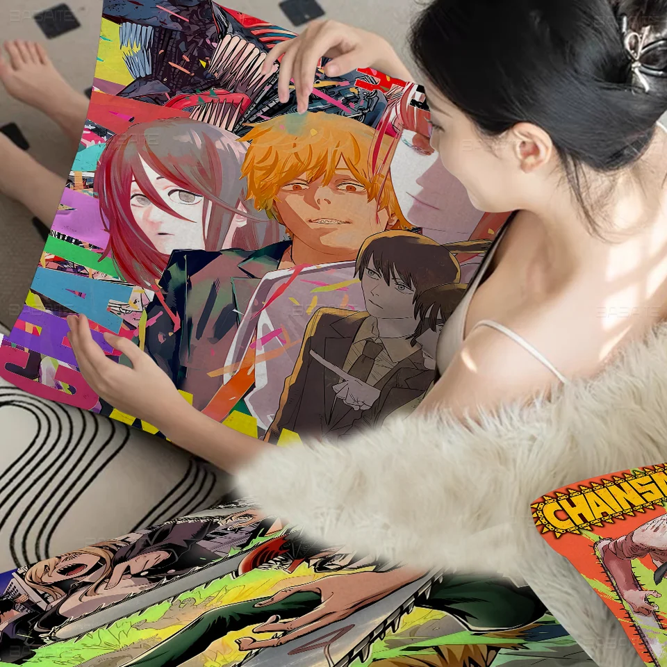 Horúce japonské anime motorové reťazce muž Stitch Lucky Dragon vankúš pokrýva pohovka vankúš na kryciu domácu izbu dekorácie deťom darček