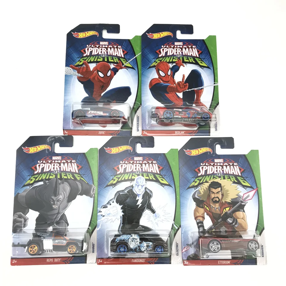 Horúce kolesá 1:64 CMJ79 ZOSOS Bedlem Repo Duty ettorium Fandango Spiderman Little Boy Posuvná hračka zliatiny zliatiny