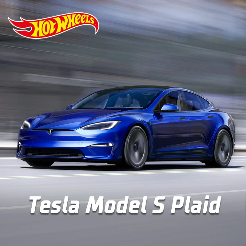 Horúce kolesá 24p Tesla Model S zliatiny zliatiny automobilu Die-Cast Boy zbierka dekoratívne športové hračky Detské narodeniny darček