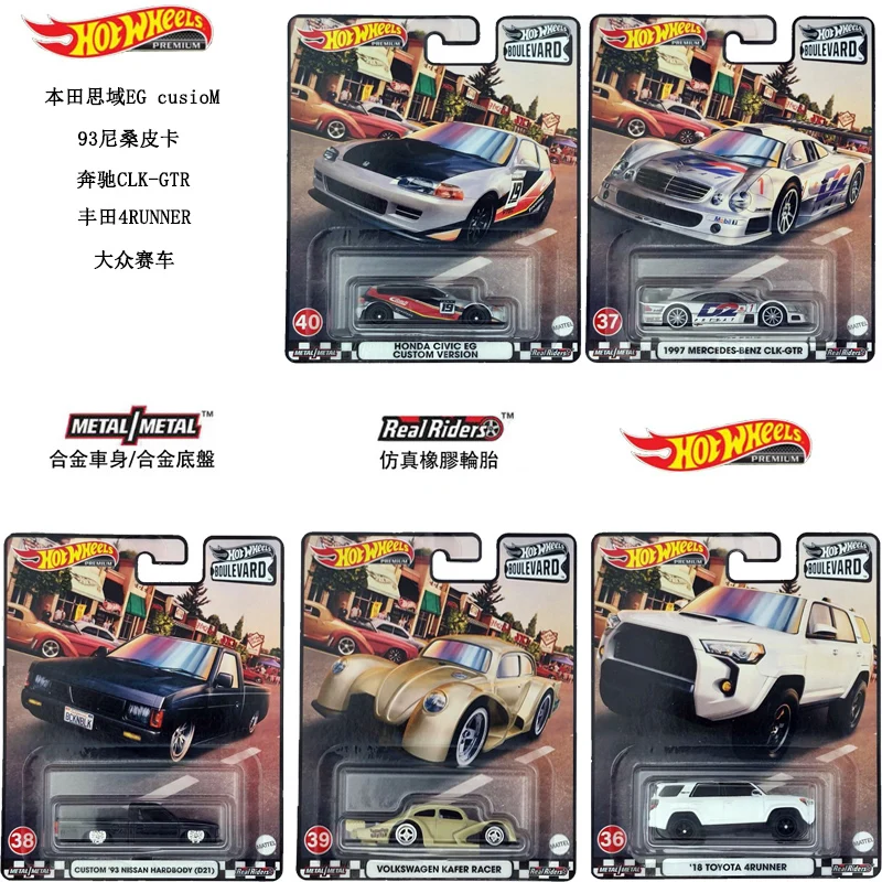 Horúce kolesá Boulevard Toyota 4Runner/Benz Clk-GTR/Honda Civic EG 1/64 Zbierka kovového vytiekaného automobilu GJT68