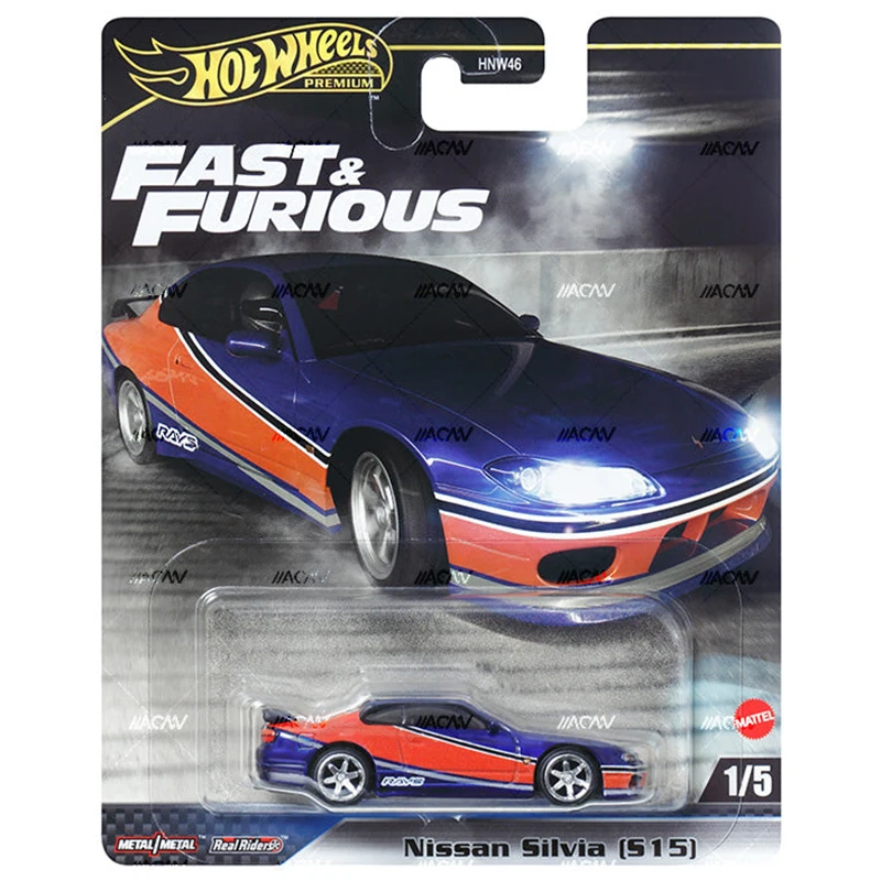 Horúce kolesá HNW46 Nissan Silvia (S15) Race CAR 1/64Scale Die-Cast Model CAR