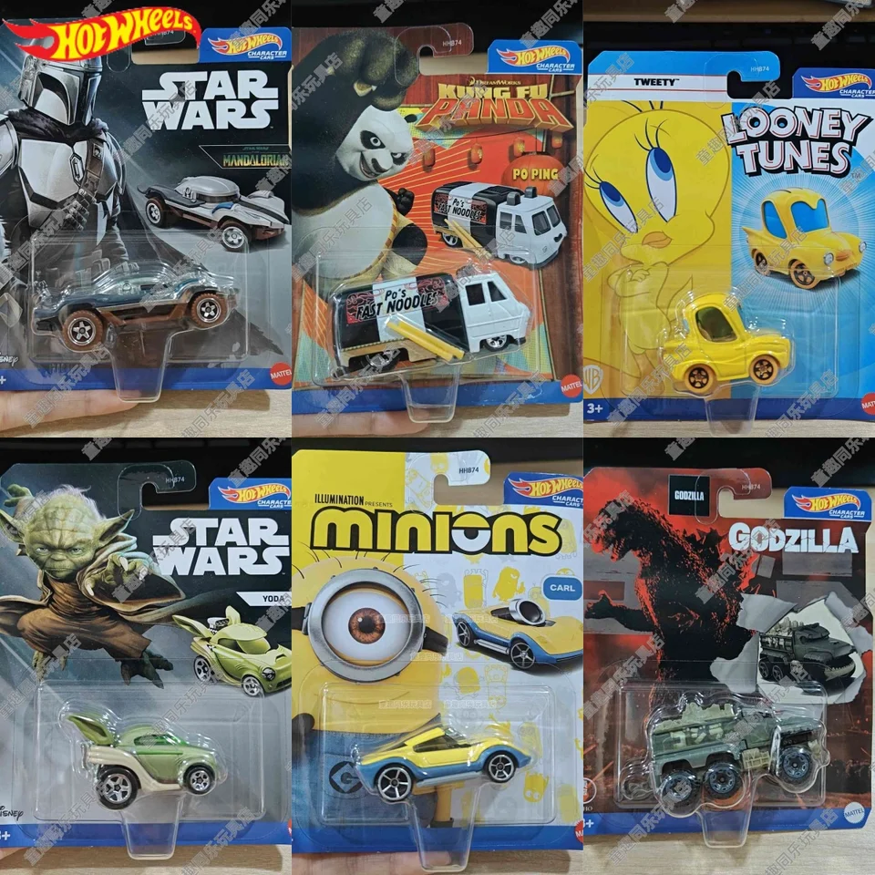 Horúce kolesá populárne filmy Series Series Star Wars Yoda Kung Fu Panda Model zberateľná zliatina zliatiny Trolley Decor Hračky darček