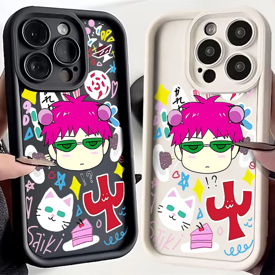 Horúce komiksy Saiki Kusuo Cute Kitty Boy Puzdro pre Infinix Hot Note Zero 50 40 30 GT10 GT20 SMART 9 8 7 6 Pro Play 4G 5G Cover