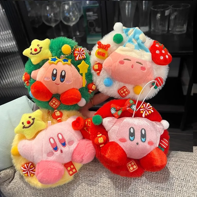 Horúce nové Kirby série plyšová bábika Pendentná karikatúra Figure s vysokým obsahom modelu tašku prívesné ozdoby bábiky dekorácie detské vianočné darčeky