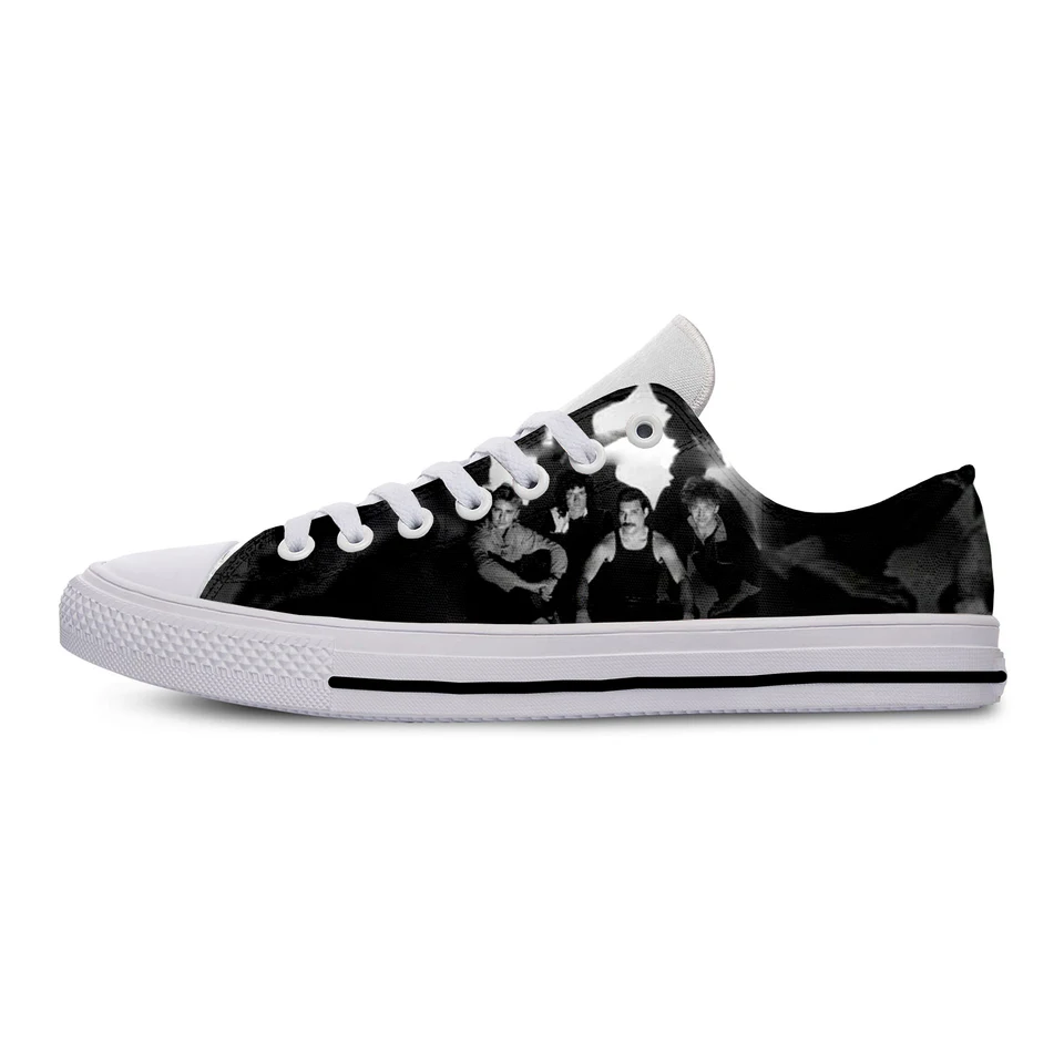 Horúce pop cool vysoko kvalitné letné tenisky Príležitostné topánky Men ženy kráľovná rocková skupina Freddie Mercury Low Top Classic Board Shoes Shoes