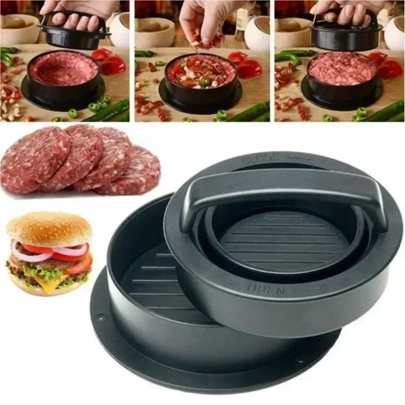 Horúce predajné kuchynské hamburger Mäso zhutňovač mäso Mäso Patties Wink Press Press Combinácia Sada Mäso zhutňovač plastový PP Burger Press